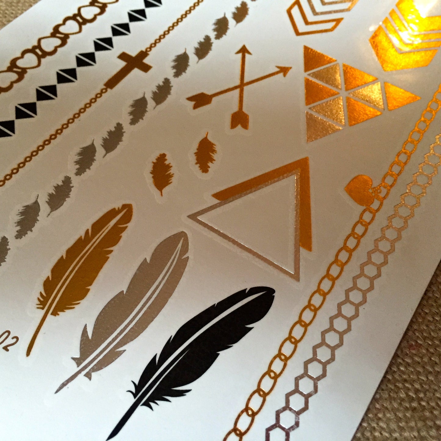 How To Use] Metallic Tattoo Paper (Gold/Silver) 