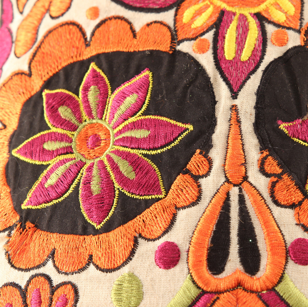Day of the Dead Pillow ~ Orange