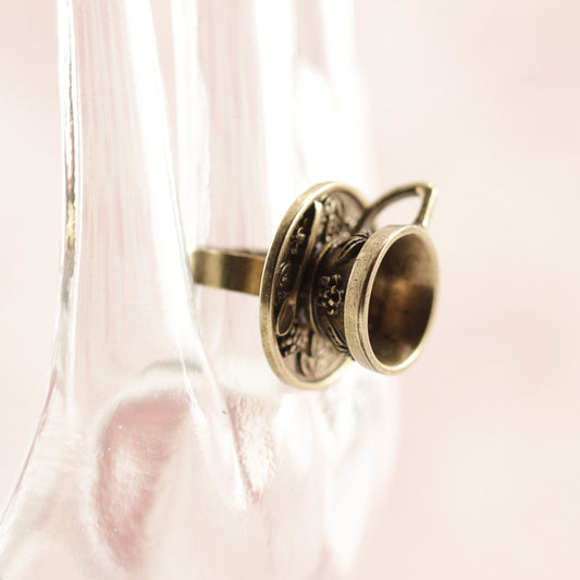 Teacup Ring ~ Antique Gold